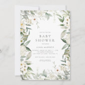 Invitation Baby shower de verdure végétale neutre pour les ho (Devant)