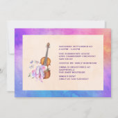 Invitation Baby shower de violon, de chaussures de ballet et (Dos)