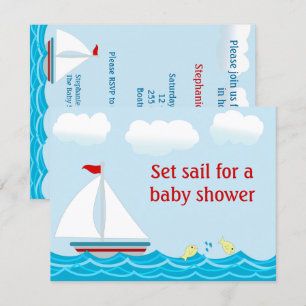 Invitation Baby shower de voiliers