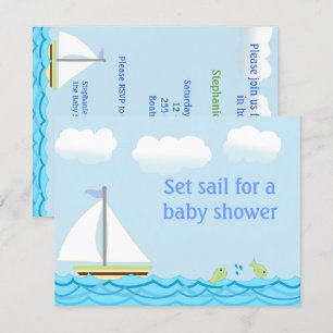 Invitation Baby shower de voiliers