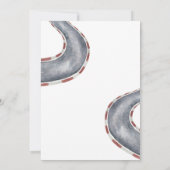 Invitation Baby shower de voiture de course aquarelle (Dos)