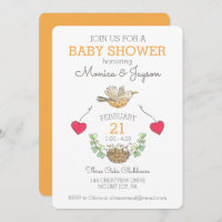 Baby shower de vol d'oiseau Mama le plus doux Or