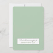 Invitation Baby shower de vol doux Mama Bird Green (Dos)