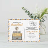 Invitation Baby shower de voyage neutre pour les femmes Invit (Debout devant)