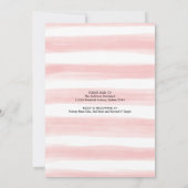 Invitation Baby shower De Voyage Par Mail Pink Blush Navy Flo (Dos)
