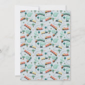 Invitation Baby shower de Voyageurs du Train Bleu Cute (Dos)