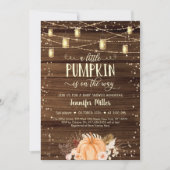 Invitation Baby shower de voyants à cordes rustiques petit Ci (Devant)