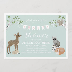 Invitation Baby shower de Woodland