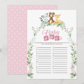 Invitation Baby shower de Woodland Baby ABC's Game (Devant / Derrière)