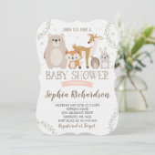 Invitation Baby shower de Woodland Showshaw (Debout devant)