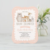 Invitation Baby shower de Woodland Showshaw (Debout devant)