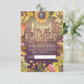 Invitation Baby shower Déchets Citrouille Ticket  Tournesol (Debout devant)