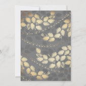 Invitation Baby shower d'éclairage d'arbre élégant Gold et Gr (Dos)