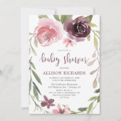 Invitation baby shower d'écolière de Bourgogne (Devant)