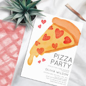 Invitation Baby shower décontracté à la pizza