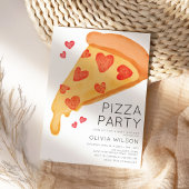Invitation Baby shower décontracté à la pizza