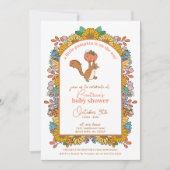 Invitation Baby shower d'écureuil de tournesol petit Citrouil (Devant)