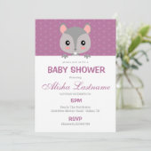 Invitation Baby shower d'écureuil mignon (Debout devant)