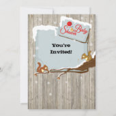 Invitation Baby shower d'écureuil rustique hivernal (Dos)