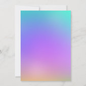 Invitation Baby shower dégradé rouge vert rétro (Dos)