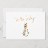 Invitation Baby shower d'éléments de chute de lapin (Dos)