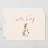 Invitation Baby shower d'éléments de chute de lapin (Dos)