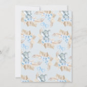 Invitation Baby shower d'éléphant d'arachide florale Boho ble (Dos)
