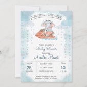 Invitation Baby shower d'éléphant Jet ski (Devant)