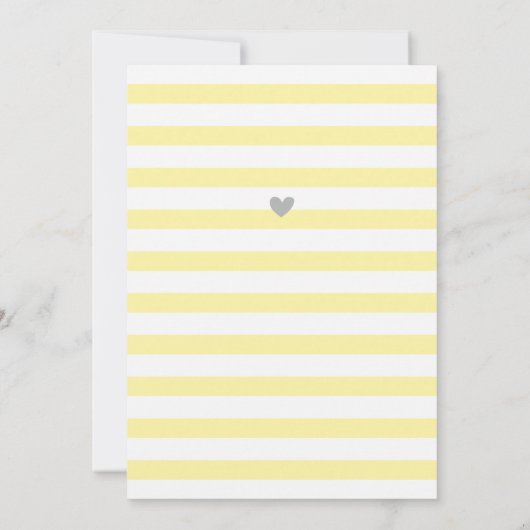 Invitation Baby shower d'éléphant Polka Neutre gris Jaune (Dos)