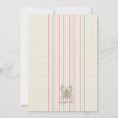 Invitation Baby shower d'éléphant pour bébés mignons (Dos)