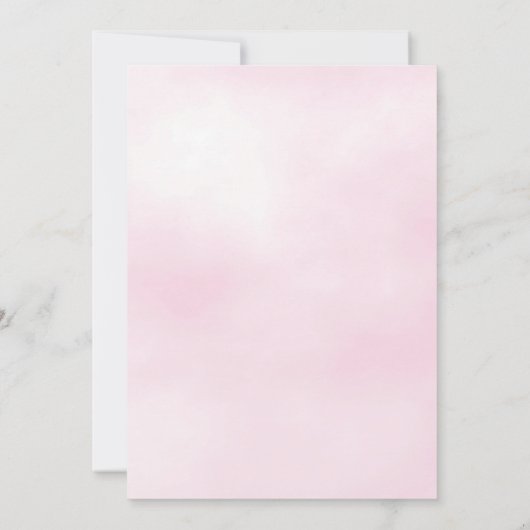 Invitation Baby shower d'éléphant rose (Dos)