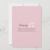 Invitation Baby shower d'éléphant rose (Dos)