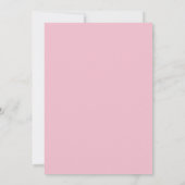 Invitation Baby shower d'éléphant rose couché (Dos)