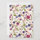 Invitation Baby shower d'éléphant Twin Girl (Dos)