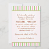 Invitation Baby shower d'éléphante rose cuite (Dos)