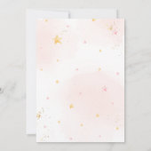 Invitation Baby shower d'éléphants floraux rose (Dos)