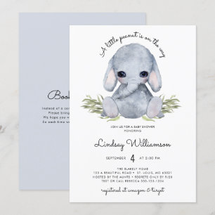Invitation Baby shower d'éléphants neutres selon le sexe