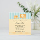 Invitation Baby shower d'Elephants Unisex (Debout devant)