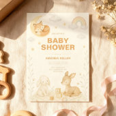 Invitation Baby shower d'élevage de bébé neutre