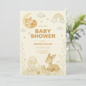 Invitation Baby shower d'élevage de bébé neutre (Debout devant)