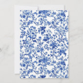 Invitation Baby shower Delft Blue Antique Chinoiserie (Dos)