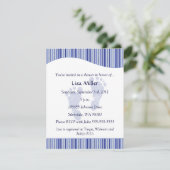 Invitation Baby shower d'empreintes de bébés - Bleu (Debout devant)