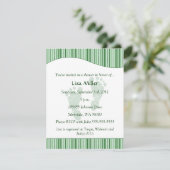 Invitation Baby shower d'empreintes de bébés - Vert (Debout devant)