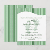 Invitation Baby shower d'empreintes de bébés - Vert (Devant / Derrière)