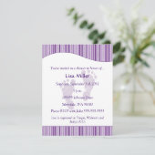 Invitation Baby shower d'empreintes de bébés - violet (Debout devant)