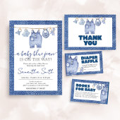Invitation Baby shower Denim Baby Blue Jean