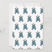 Invitation Baby shower Denim Boy Blue Jean (Dos)