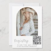 Invitation Baby shower d'enregistrement de photos de Silly Go (Dos)