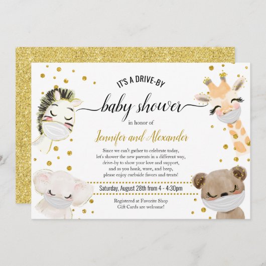 Invitation Baby shower d'entraînement (Devant / Derrière)