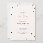 Invitation Baby shower des abeilles de miel (Devant)